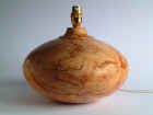 Spalted beech wooden table lamp
