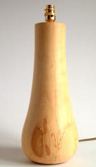 spalted beech wood table lamp
