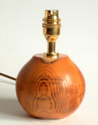 Yew wooden table lamp