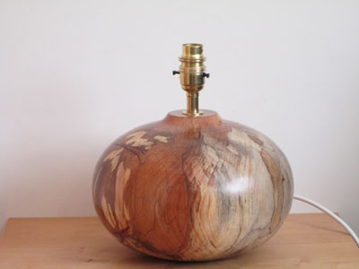  Beech wooden table lamp