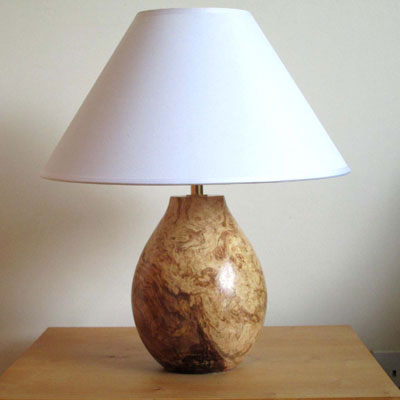  Beech wooden table lamp