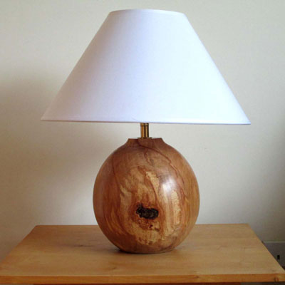  Beech wooden table lamp