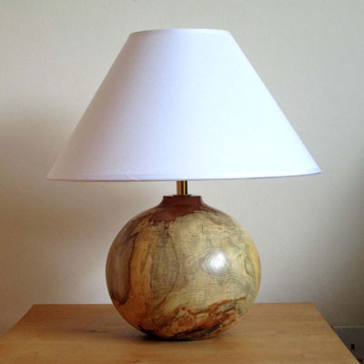  Beech wooden table lamp