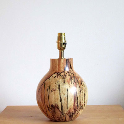  Beech wooden table lamp