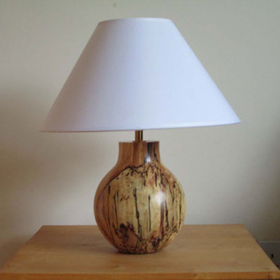  Beech wooden table lamp