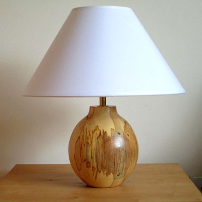  Beech wooden table lamp
