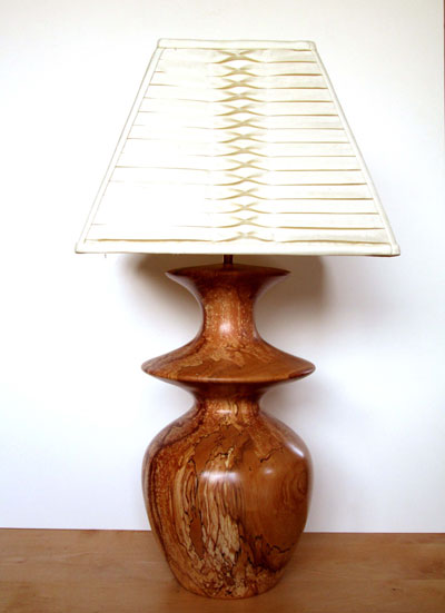 Large Beech table lamp